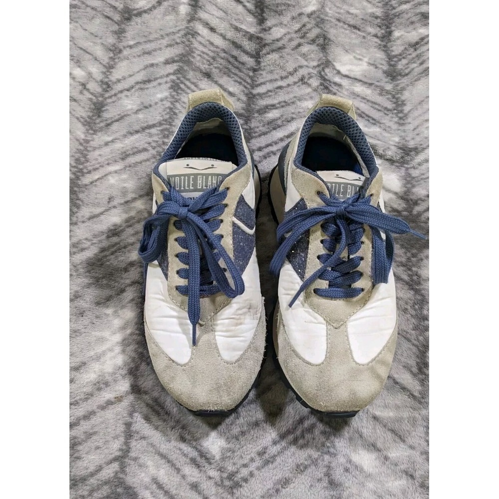 Voile Blanche Qwark Designer Shoes Italy Bedazzle Suede Sneakers Women 37 US 6.5 - Picture 3 of 16